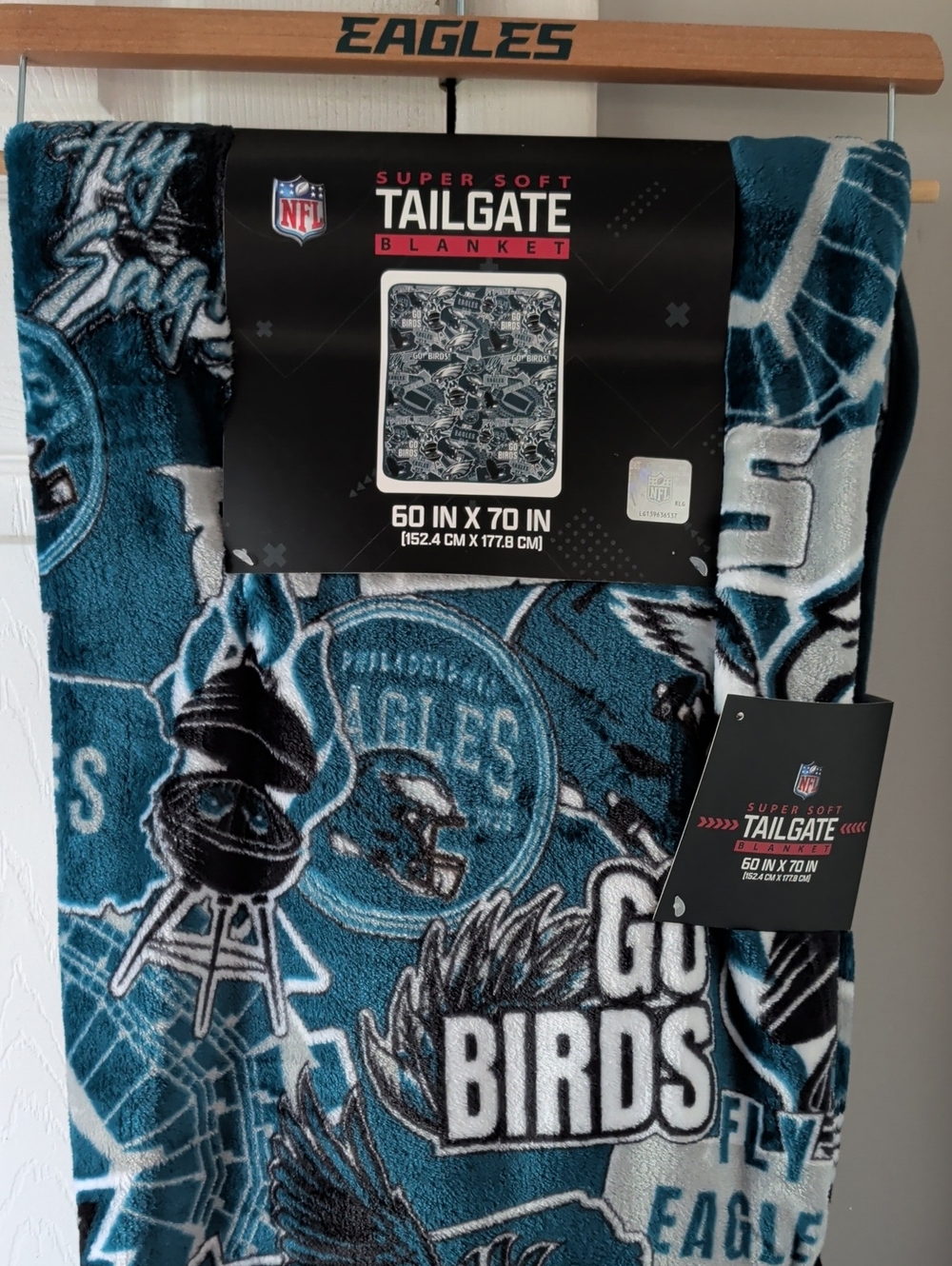 NFL Philadelphia Eagles Plush "Tailgate" Throw Blanket NWT 🏈🏈🏈